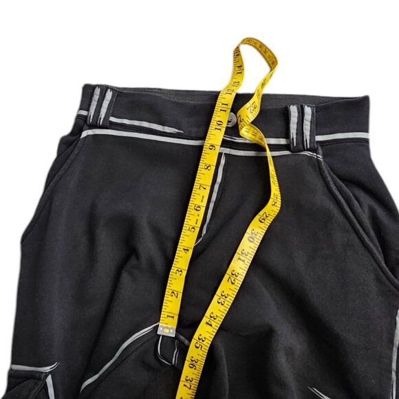 Maniere De Voir Womens Scribble Print Sweatpant Cargo Jogger, Black, UK 12, US 8 - Picture 5 of 12